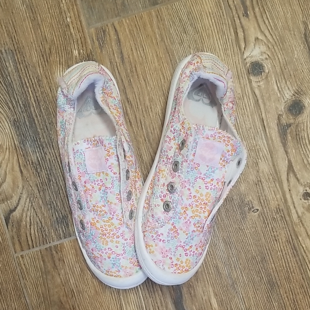 Roxy Pink and White Floral Sneakers Size 6 Cottage core - Picture 7 of 7